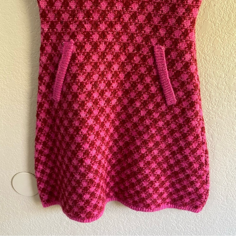 ZARA Women | Pink | PLAID KNIT DRESS - Picture 12 of 13